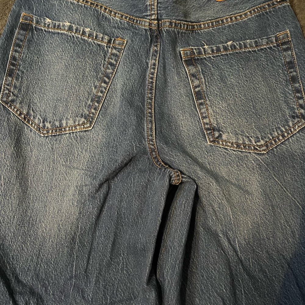 Distressed Blue Jeans - Picture 2 of 6